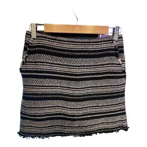 LOFT cloth striped pocketed mini pencil skirt